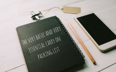 The very basic and very essential carry on packing list